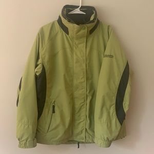 Columbia M women’s lined jacket with many features, embellishments and pockets!
